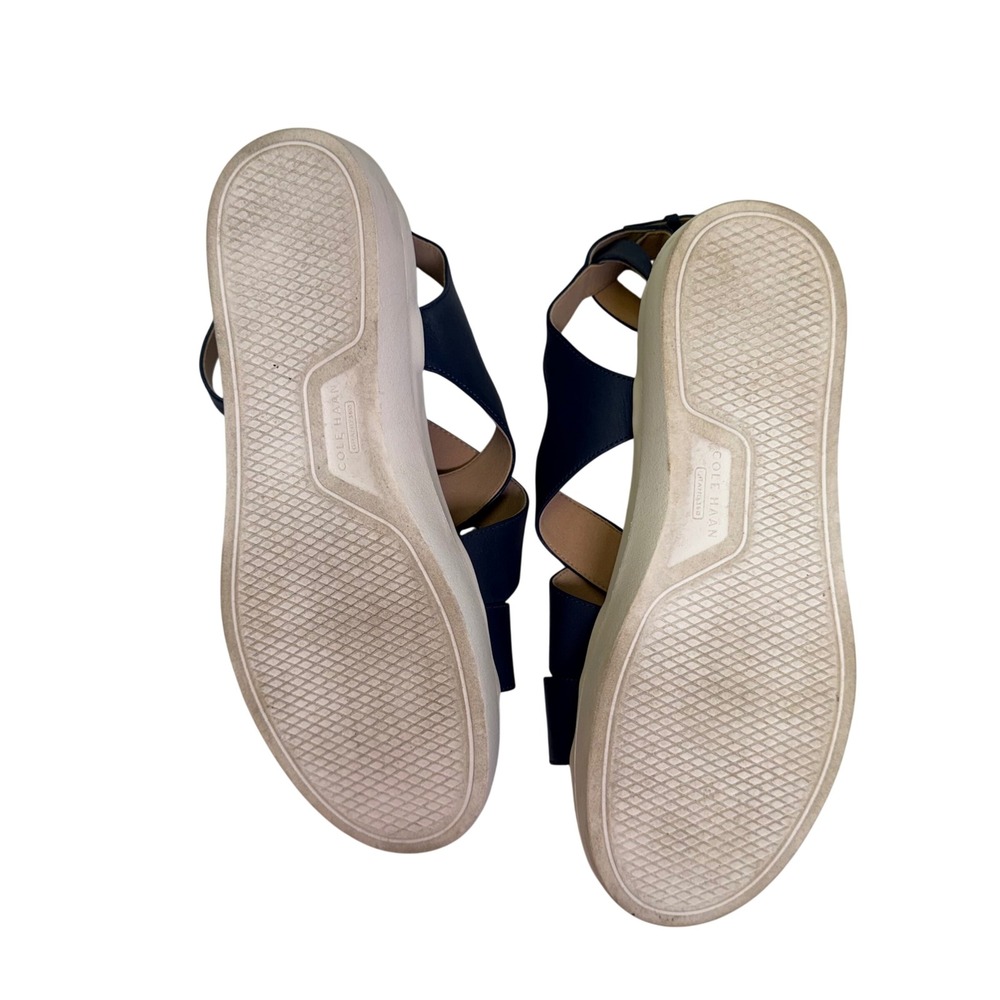 Cole Haan GrandPro Rally Castine Sandals Blue Leather Platform W29616 Womens 8.5 - Picture 3 of 8